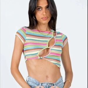Princess Polly Dianella Knit Multicolor Top